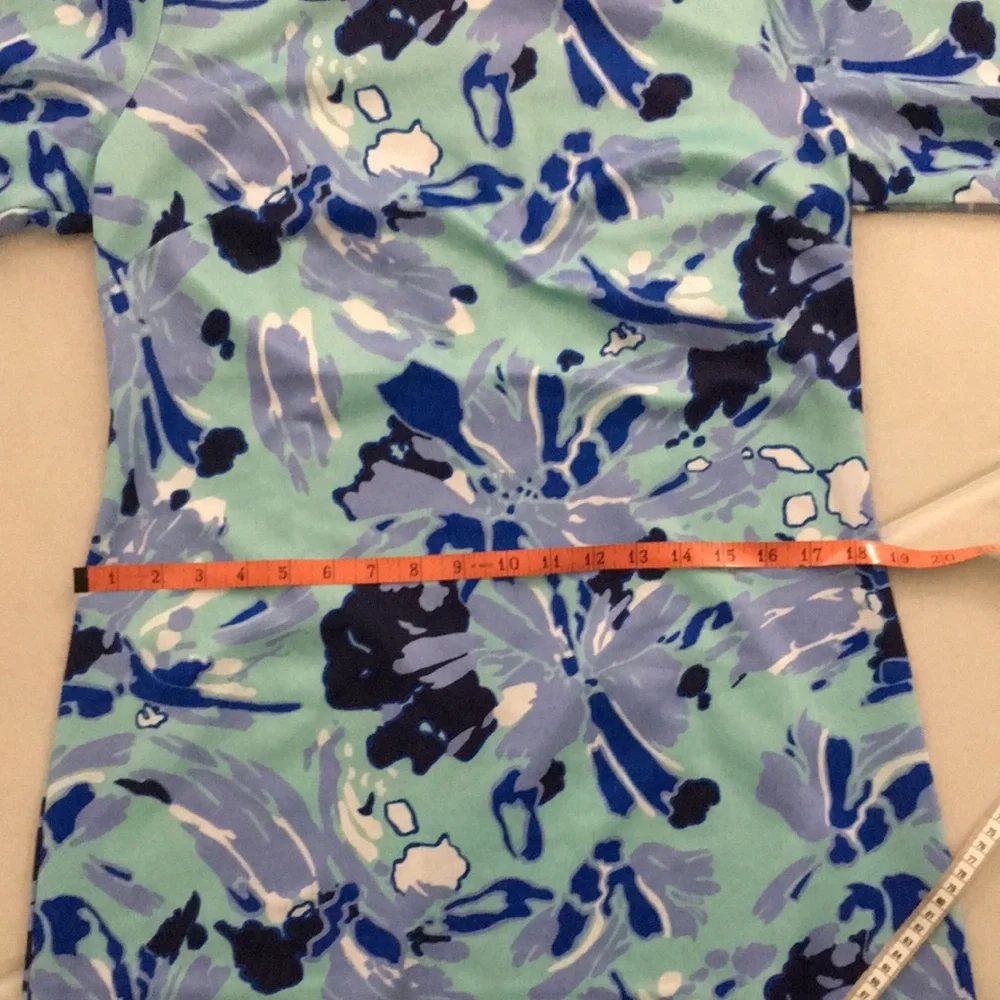 NWT CK Bradley Hudson blue floral shift dress M L - Picture 11 of 13